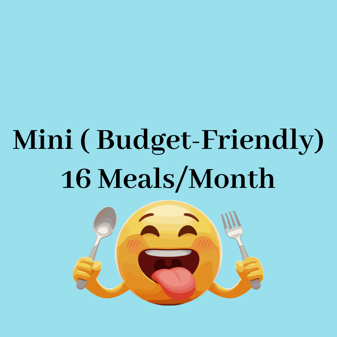 Mini monthly plan 4 Meals/Week, 16 Meals/Month ( Paid Weekly)