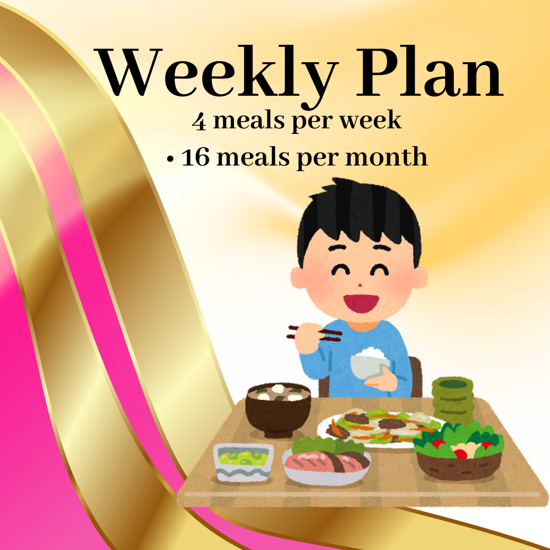 🟢 Weekly Plan (4 meals per week • 16 meals per month )